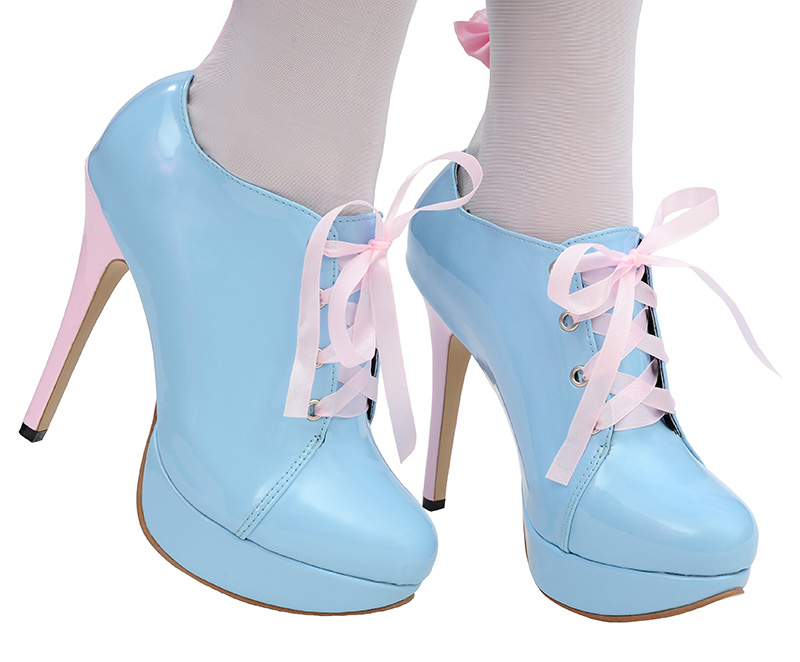 babyblue sissy serving shoes 5 inches 1